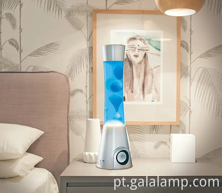 Alto-falante de quarto de alta qualidade com lâmpada de lava colorida e luz